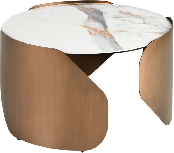 Masuta de cafea design LUX Porcelain Marble 80cm