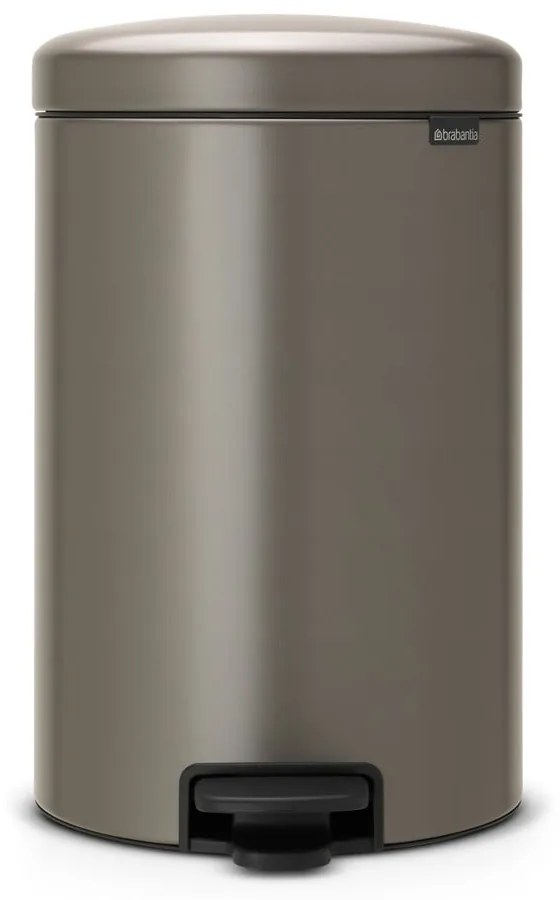 Coș de gunoi gri cu pedală din oțel 20 l NewIcon – Brabantia
