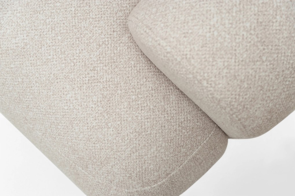 Colțar extensibil Lotulis Mini pe stânga - țesătură hidrofobă crem Blur 01