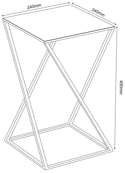 Suport de flori 40x24 cm auriu