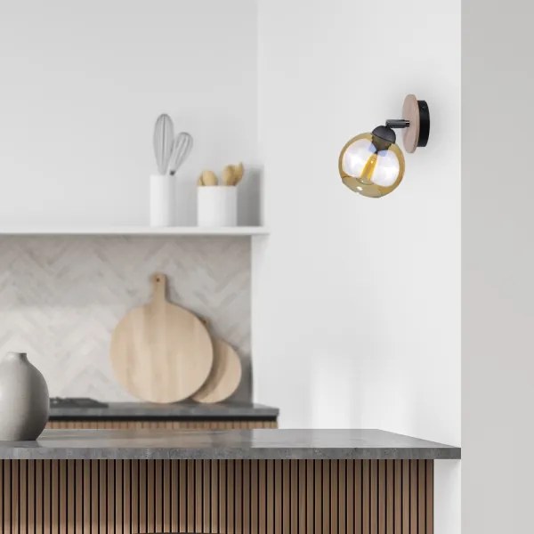 Spot de perete THEA WOOD 1xE27/60W/230V