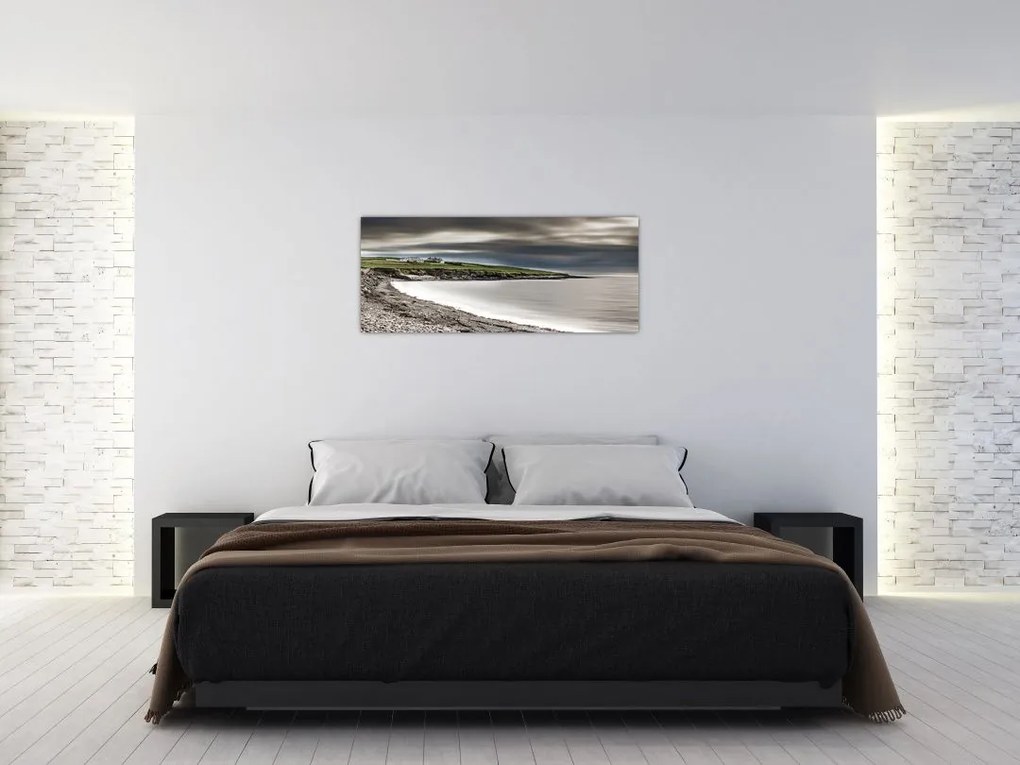 Tablou cu lac în amurg (120x50 cm)