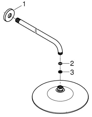 GROHE 26459000 - Cap de duș EUPHORIA 260, 380 mm, crom lucios