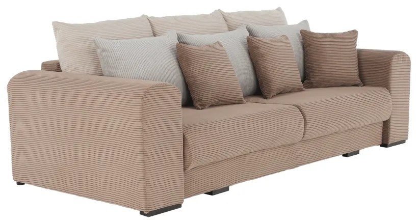 Canapea foarte spatioasa, maro deschis, bej, crem, GILEN BIG SOFA