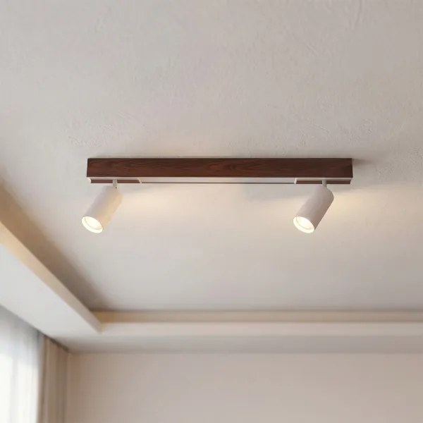 Brilagi - Spot LED SELE 2xGU10/30W/230V + LED/15W alb/decor stejar