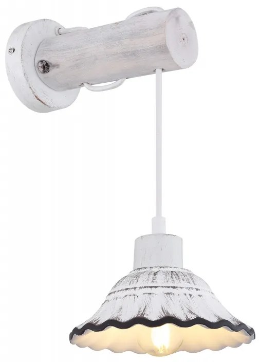 Aplica cu suspensie stil industrial JOWITA alb-negru