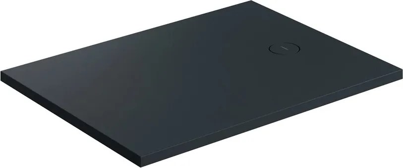 Cadita de dus compozit Omnires AquaRock M+ dreptunghiulara negru lava mat 90x100 cm
