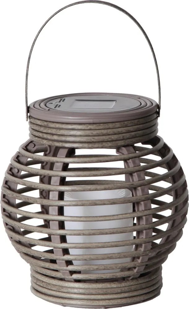 Felinar solar LED Star Trading Rustic, maro, înălțime 16 cm