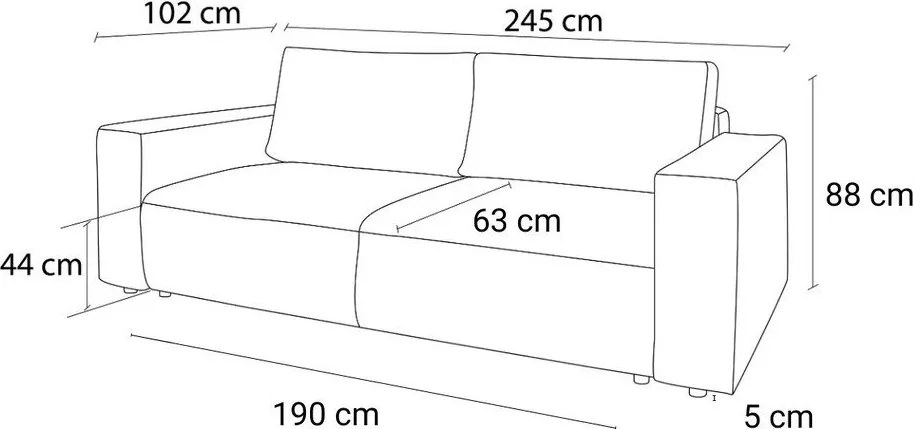 Canapea bej extensibilă cu tapițerie din catifea reiată 245 cm Nihad – Bobochic Paris