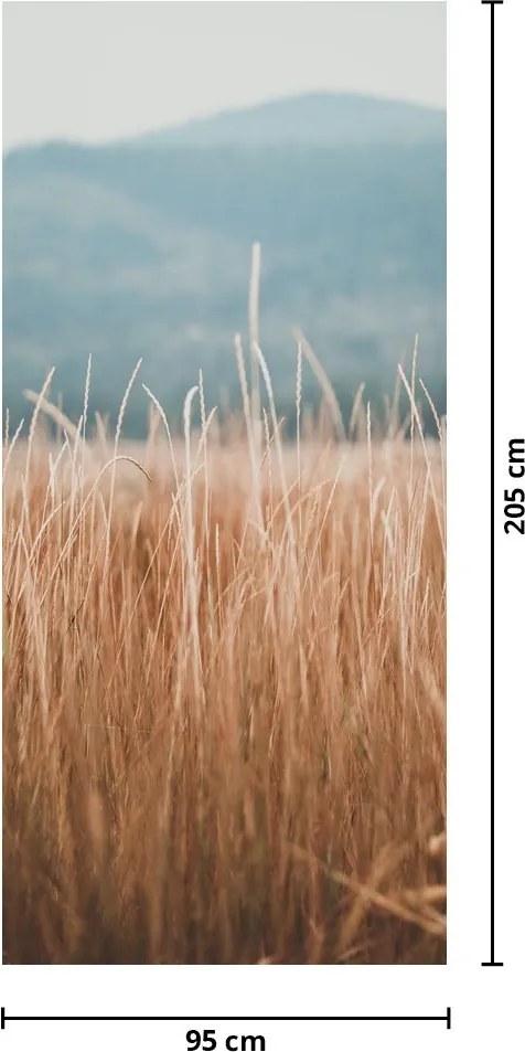 Fototapet pentru ușă - Detaliu al vegetației de luncă (95x205cm)