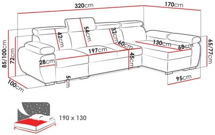 Colțar Gozo LCP (Gri) (cu sp. depozitare) (S). 1105082