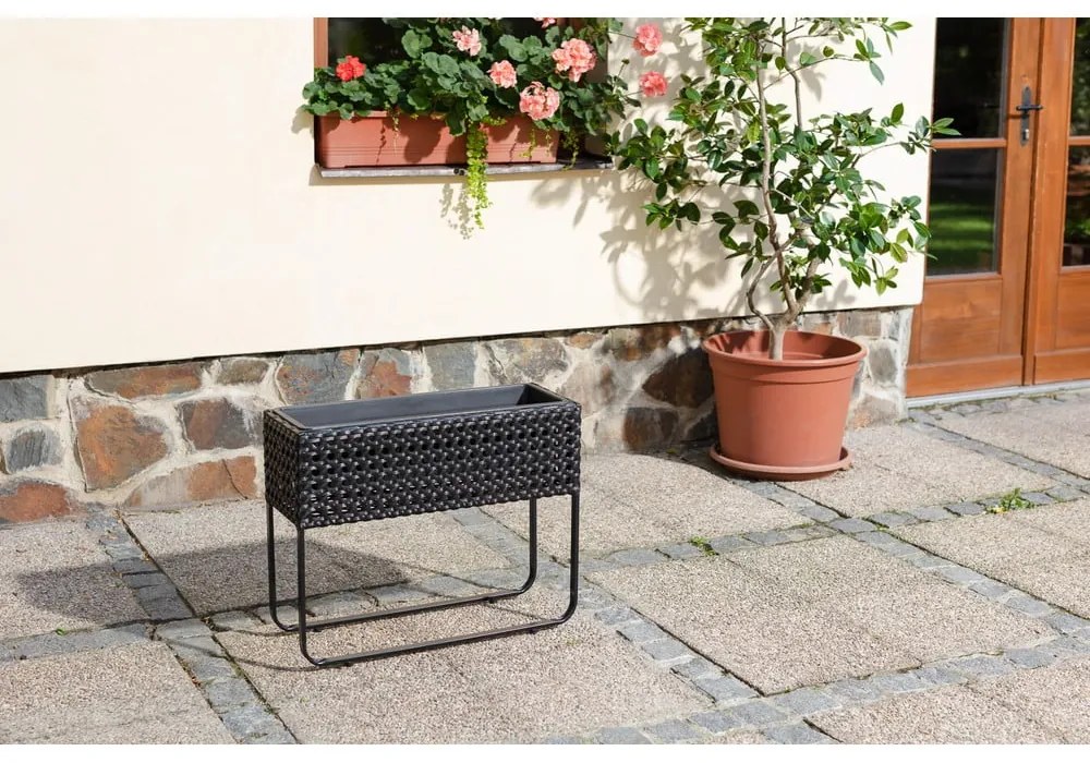 Ghiveci de grădină Bonami Essentials Magnolia, negru