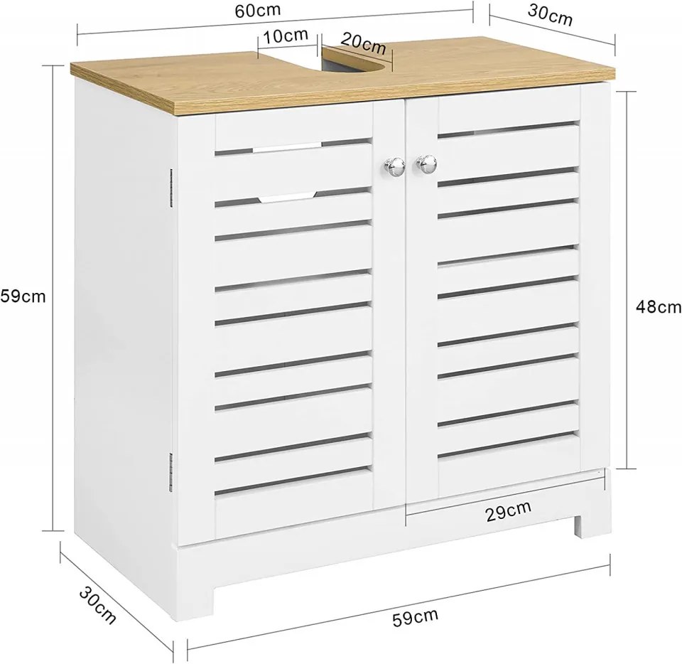 VIO1 - Masca de chiuveta, 60 cm, alba - Mobilier Baie VIO