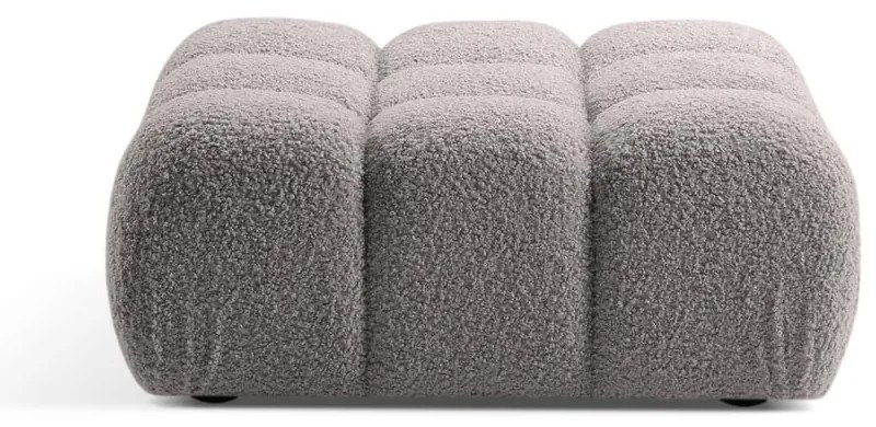 Taburet modular gri deschis cu tapițerie din țesătură bouclé Bellis – Micadoni Home