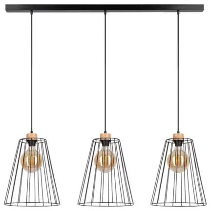 Lustră pe cablu Spot-Light DO19319304 ORAZIO 3xE27/60W/230 stejar