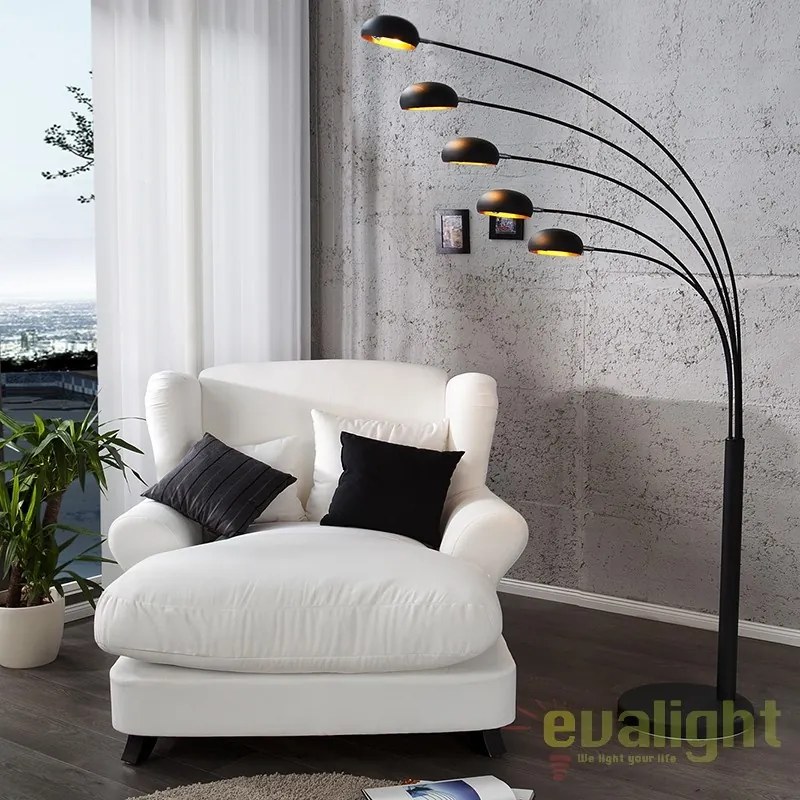 Lampadar / Lampa de podea Five Lights negru/ auriu A-22967 VC