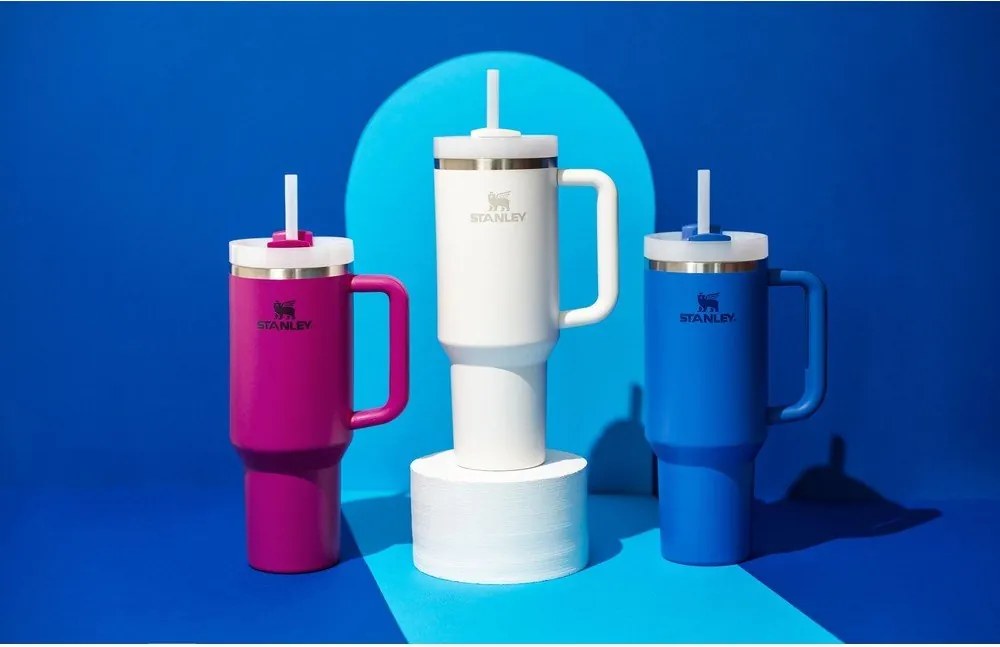 Termos alb cu pai din oțel inoxidabil 1,18 l Quencher H2.0 FlowState Tumbler Frost – Stanley