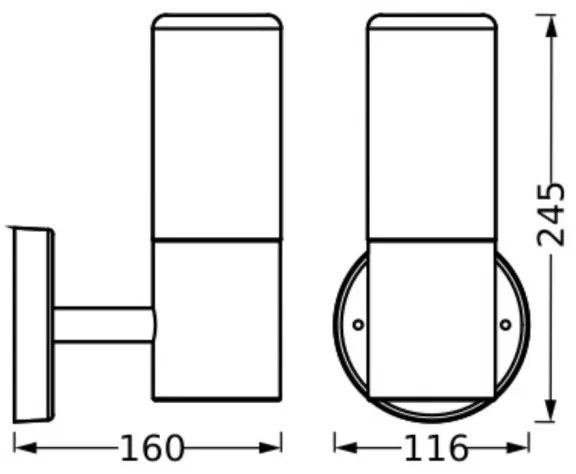 Aplică de exterior Ledvance FIGO CYLINDER 1xE27/20W/230V IP44