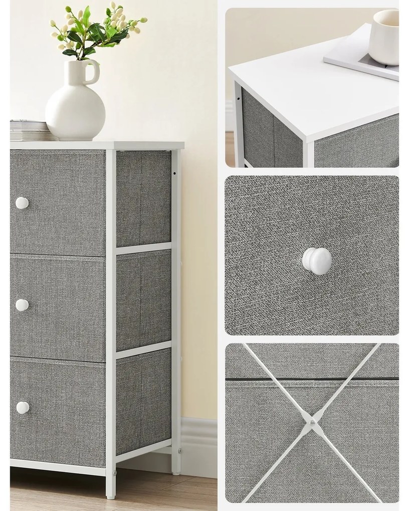 Comoda E1032 GREY, 80 cm, L