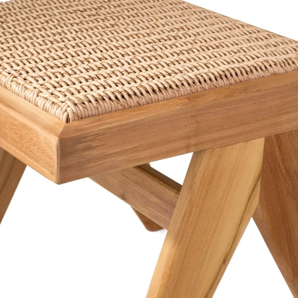 Scaun design clasic din lemn si rattan Niclas, natur
