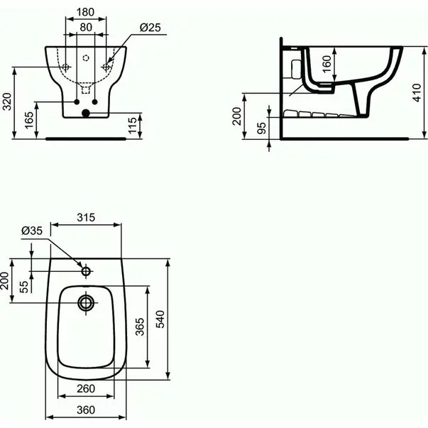 Bideu suspendat Ideal Standard Esedra