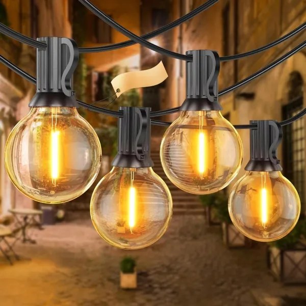 Ghirlandă LED dimerizabilă pentru exterior 25xE12/1W/24/230V, 17,5 m, IP65, neagră + telecomandă