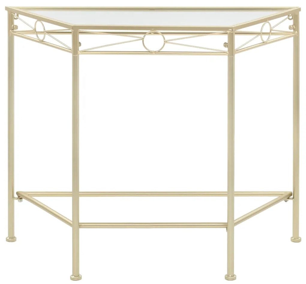 245934 vidaXL Masă laterală stil vintage, auriu, 87 x 34 x 73 cm, metal