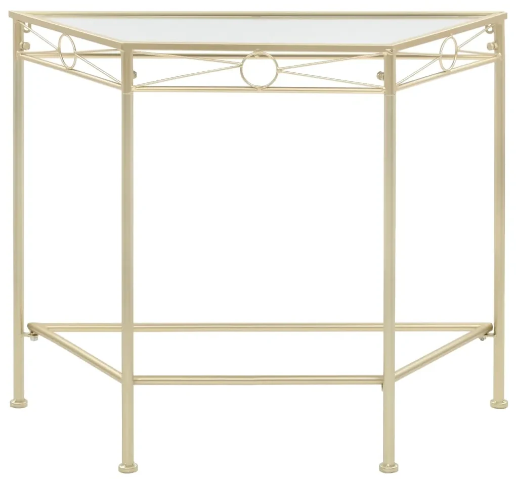 245934 vidaXL Masă laterală stil vintage, auriu, 87 x 34 x 73 cm, metal