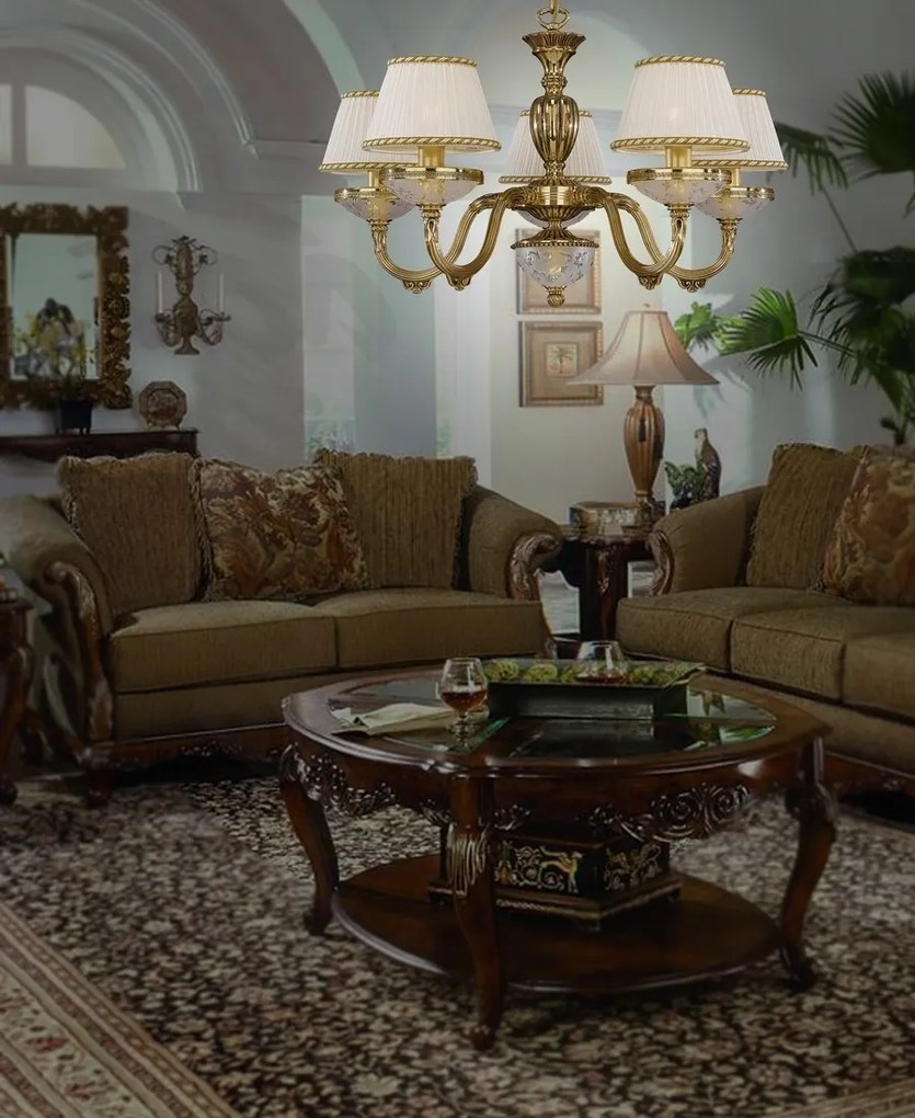 Candelabru din alama 5 brate design italian 6502