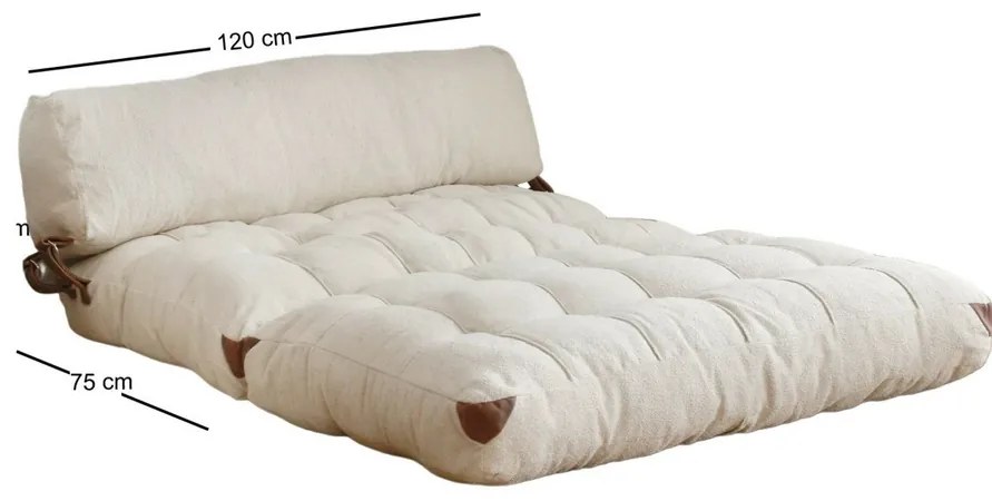 Fold Teddy 2 Cream canapea extensibilă