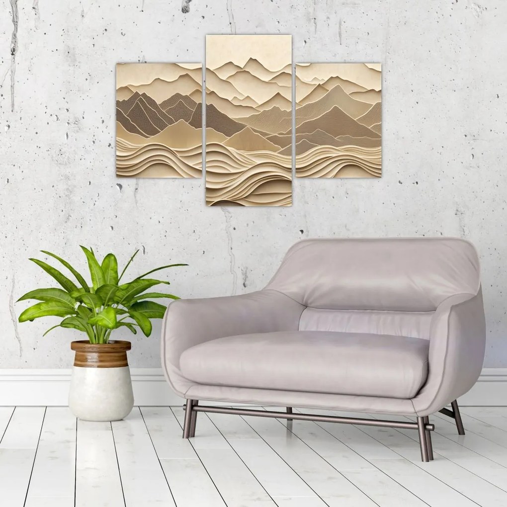 Tablou - Linii Montane 3D (90x60 cm)