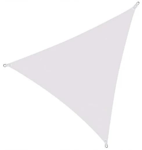 Copertina parasolar, triunghiulara, inele metalice, gri deschis, 5x5x5 m, Springos