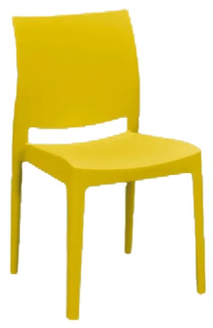 SET 4 SCAUNE PASTELLO - POLIPROPILENA - HORECA - GALBEN