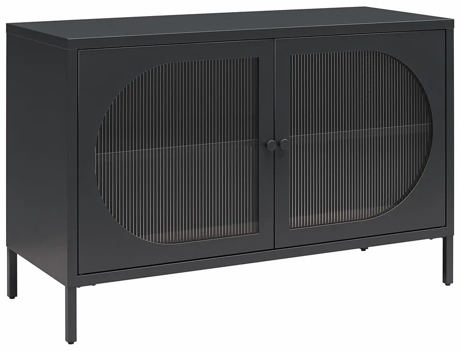 Vitrină neagră din metal 100x64x40 cm Luna – Støraa