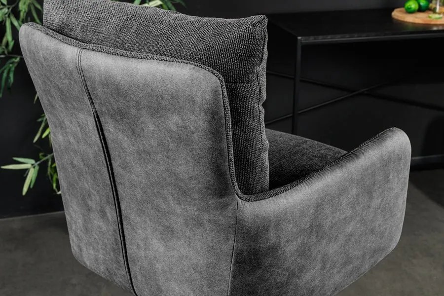 Scaun de bar pivotant BIG GEORGE antracit