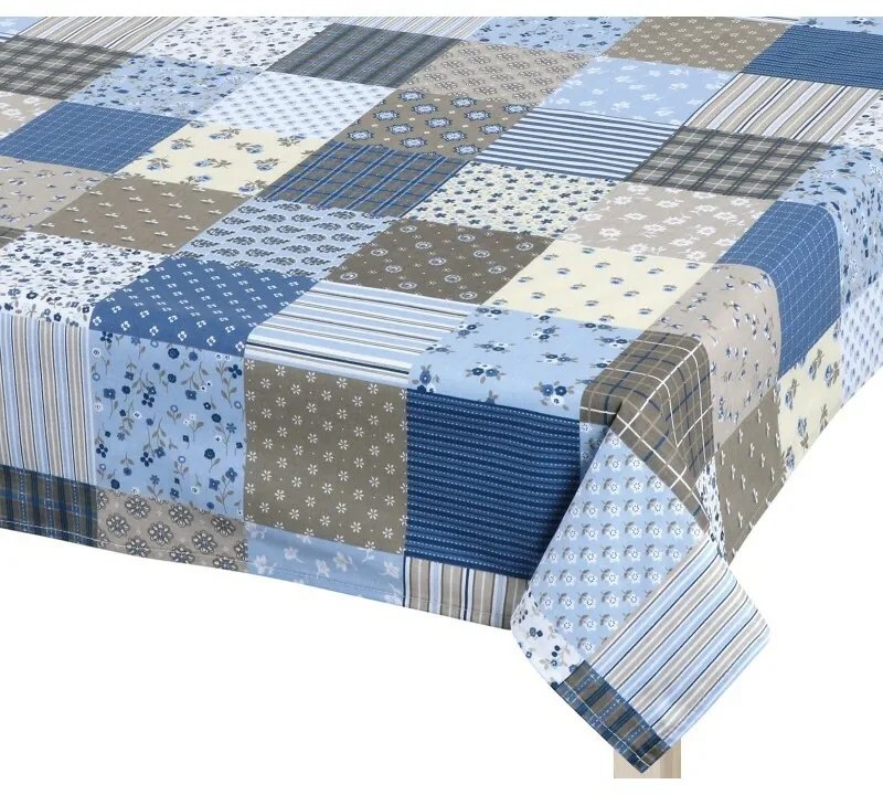 Bellatex față de masă Adela Patchwork albastru ,120 x 140 cm