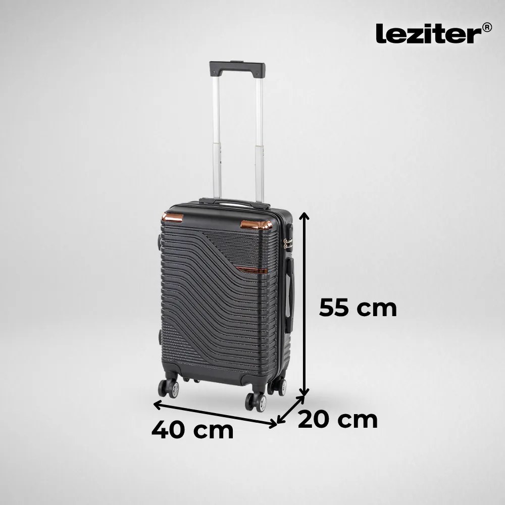 TraveLux Urban XVI gurulós bőrönd szett fekete