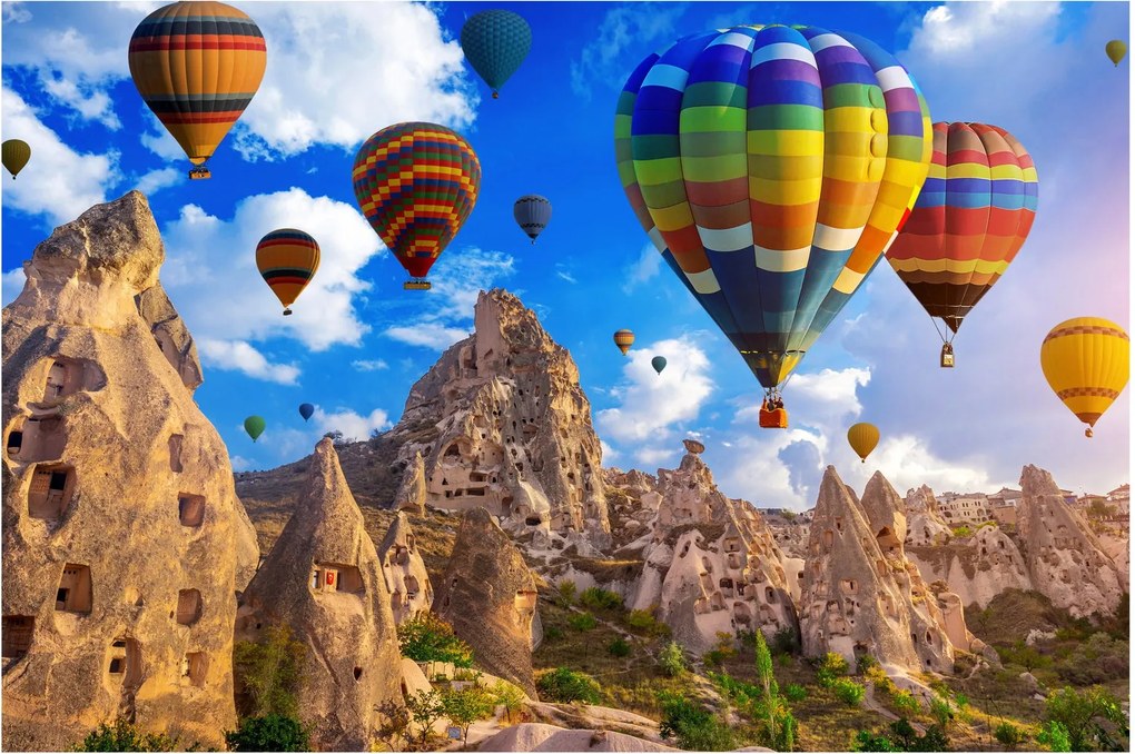 Tablou - Baloane cu aer cald, Cappadocia, Turcia. (90x60 cm)