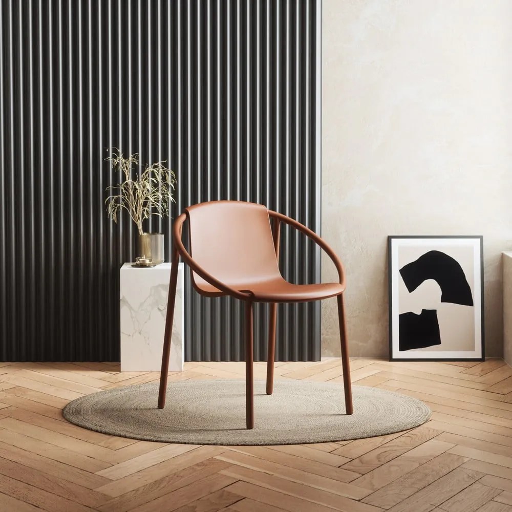 Scaun de dining cărămiziu Ringo – Umbra
