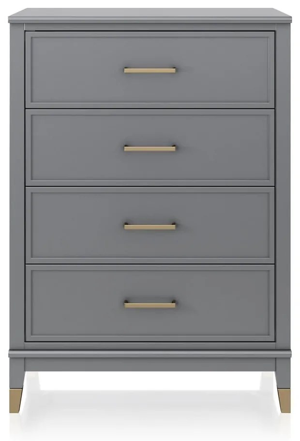 Comodă CosmoLiving by Cosmopolitan Westerleigh, 75 x 106 cm, gri