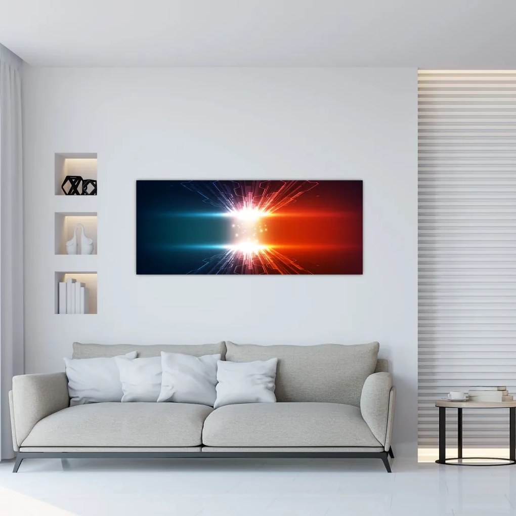 Tablou abstract cu glonț activ (120x50 cm)