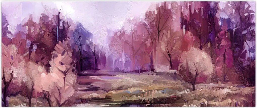 Tablou - Peisaj de toamnă - pictură (120x50 cm)