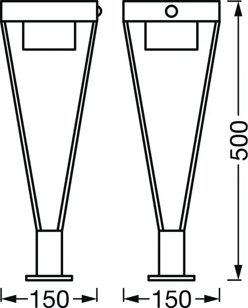 Ledvance - Lampă solară LED exterior cu senzor BOUQUET LED/6W/3,7V IP44