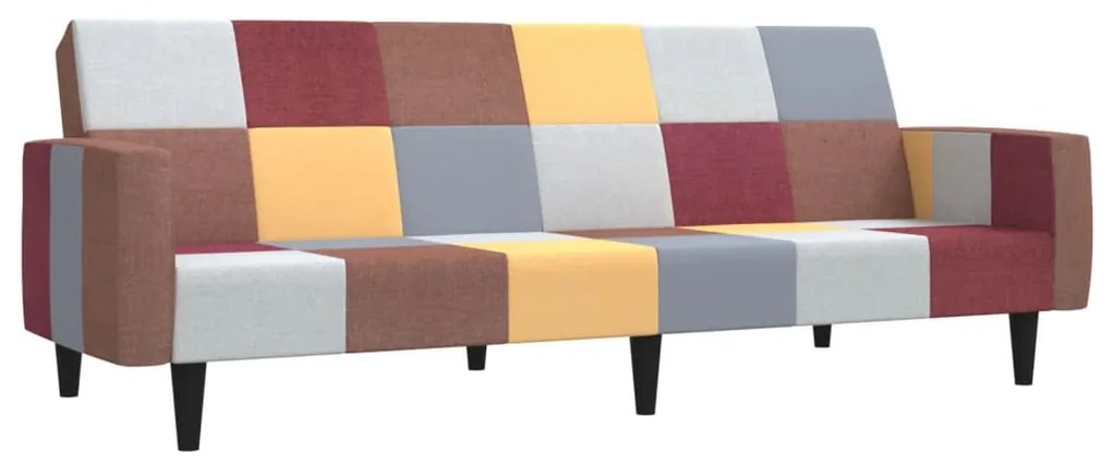 337476 vidaXL Canapea extensibilă cu 2 locuri, material textil