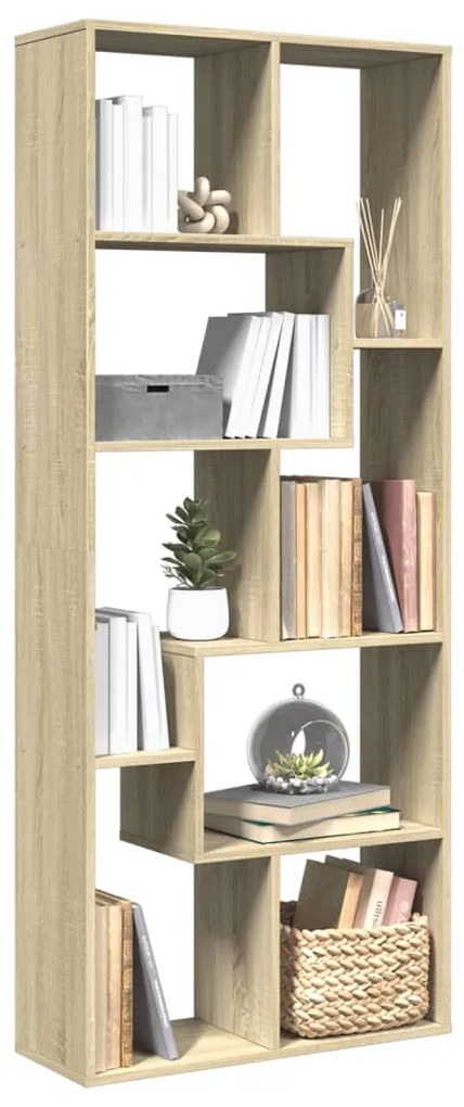 vidaXL Bibliotecă/separator cameră stejar sonoma 67x25x161,5 cm lemn