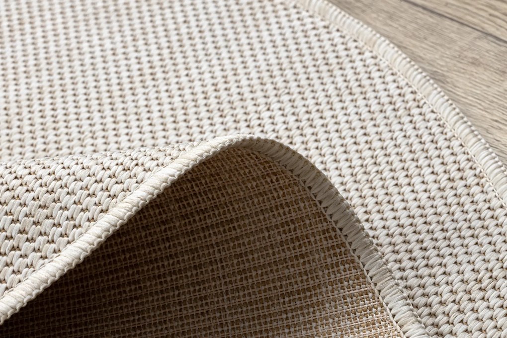 Covor SISAL SION cerc A5165A Melanj țesute plate ecru / cremă