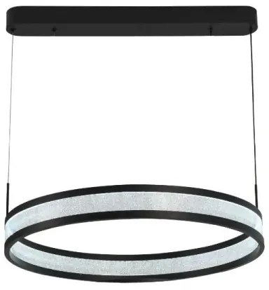 Lustră LED dimabilă pe cablu LED/45W/230V negru + telecomandă