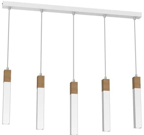 Lustră pe cablu SOLO 5xGU10/MR11/40W/230V alb