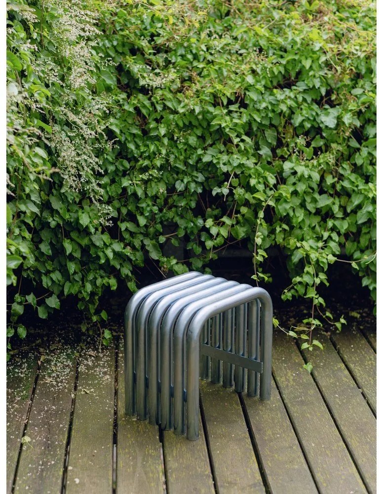 Scaun de grădină argintiu din metal Nokk – noo.ma