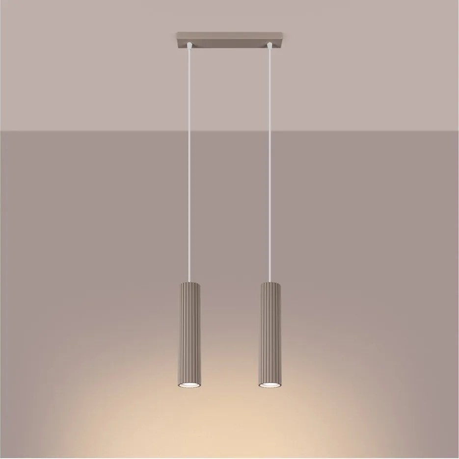 Lustră taupe din metal Gleam – Sollux